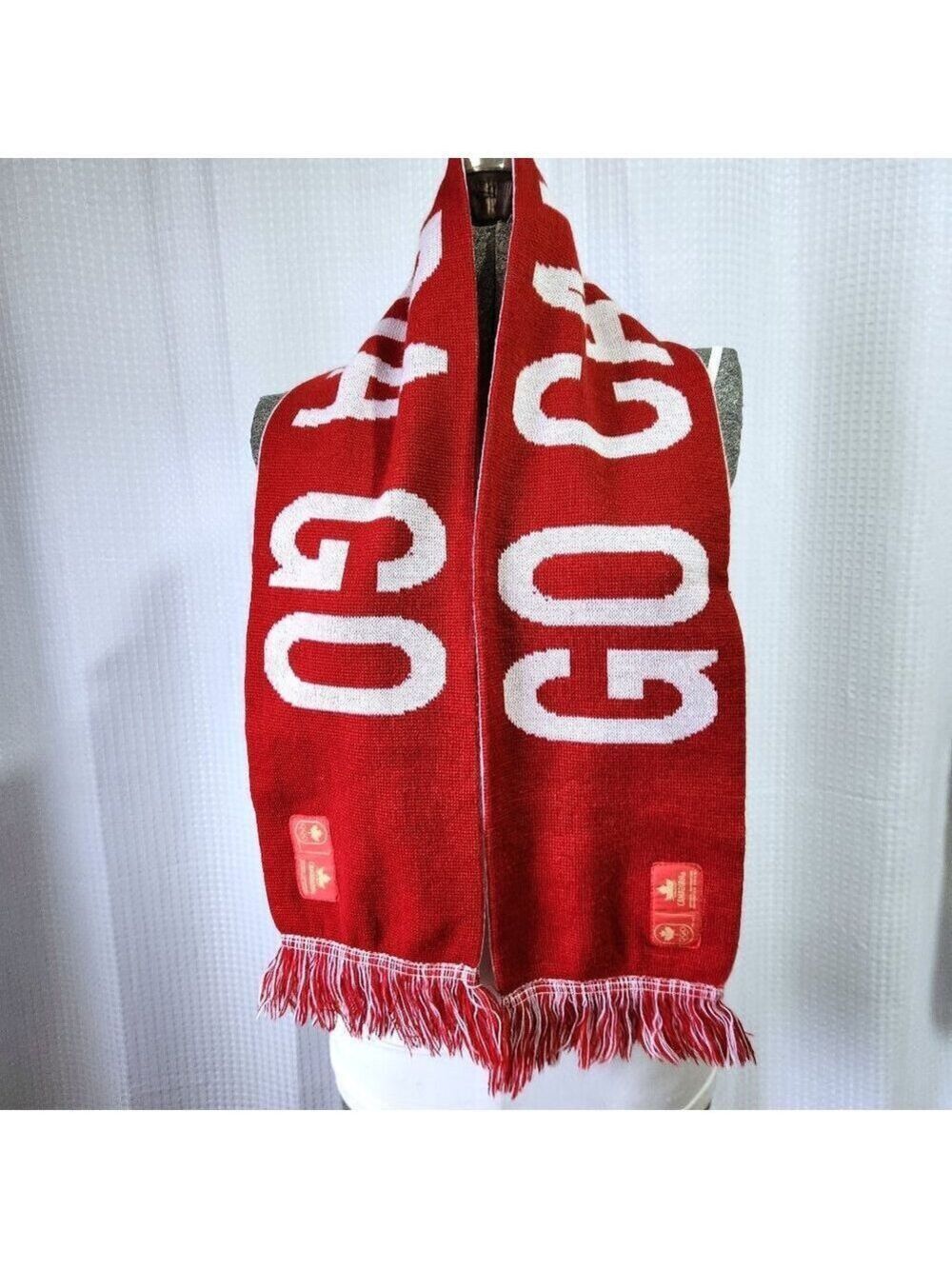 Olympic Scarf Molson Canadian Go Canada Go Official Supporter Red and White